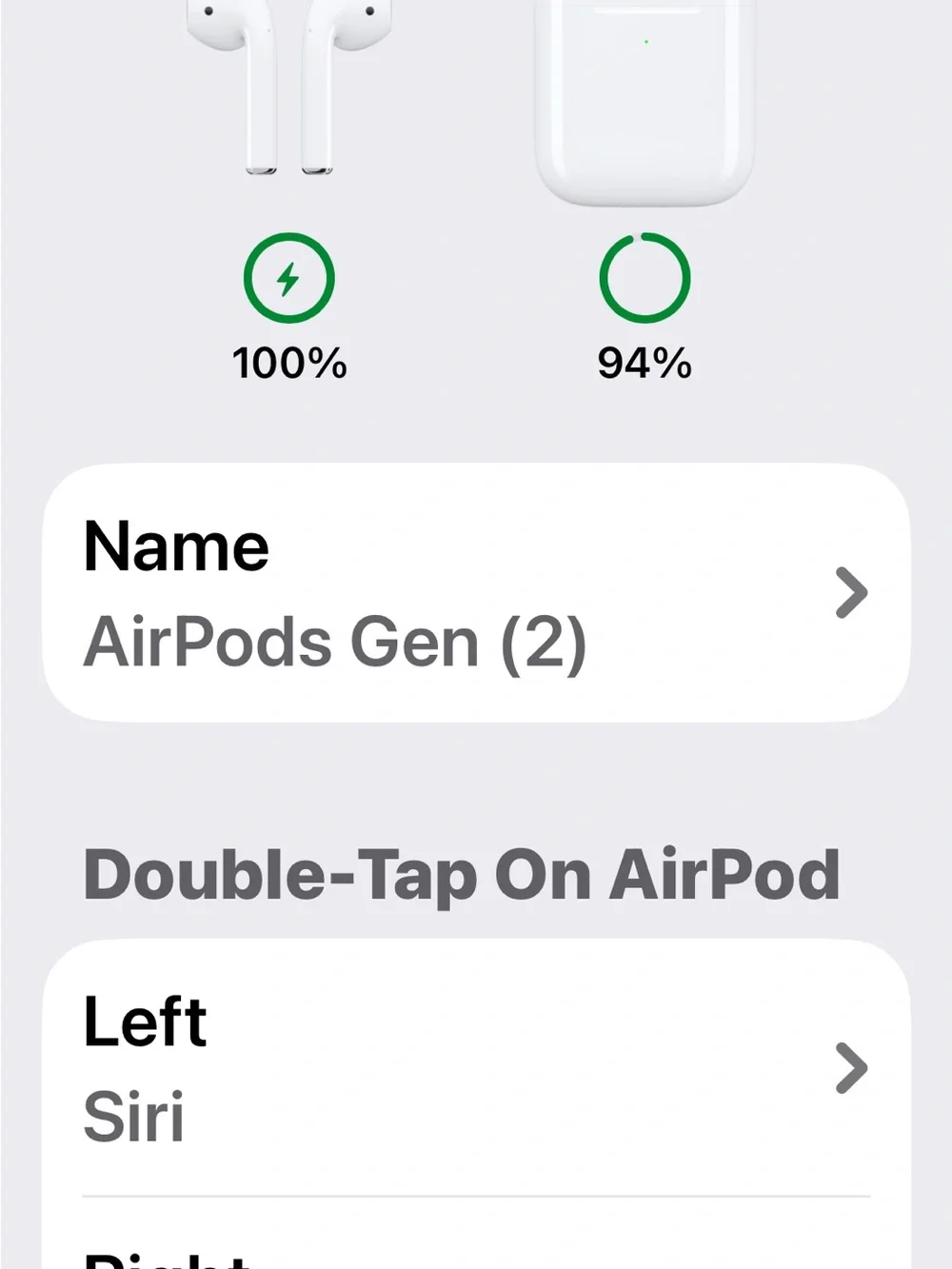 Apple White AirPods Gen 2 Wireless Earbuds with Charging Case